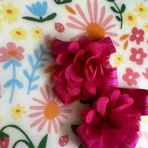 NEW Baby Girl/Infant Pink Floral Ribbon Sandals ๐ - Picture 3 of 5